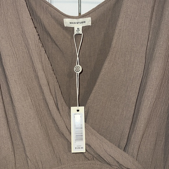 Brown maxi casual dress with pockets - Picture 5 of 6